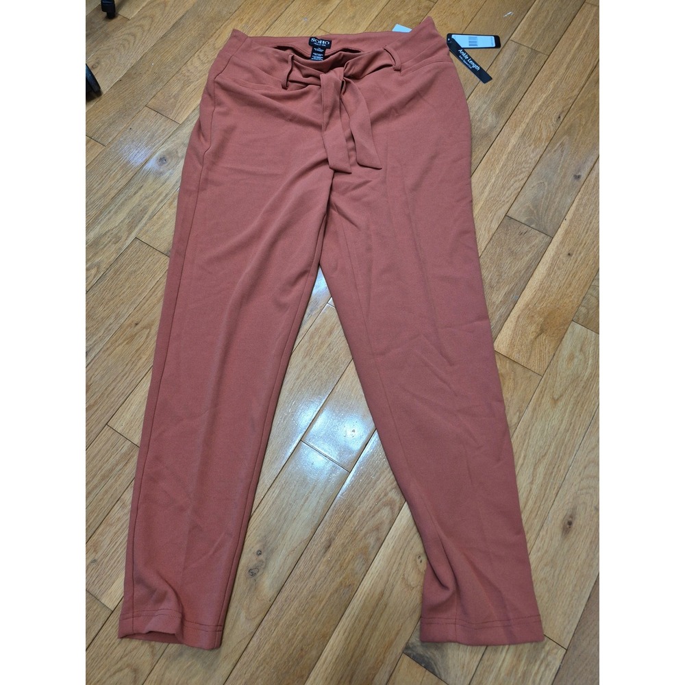 Soho Apparel Ltd Rust Ankle Length Tie Waist Tapered Pants 1X NWT 6859852XBB